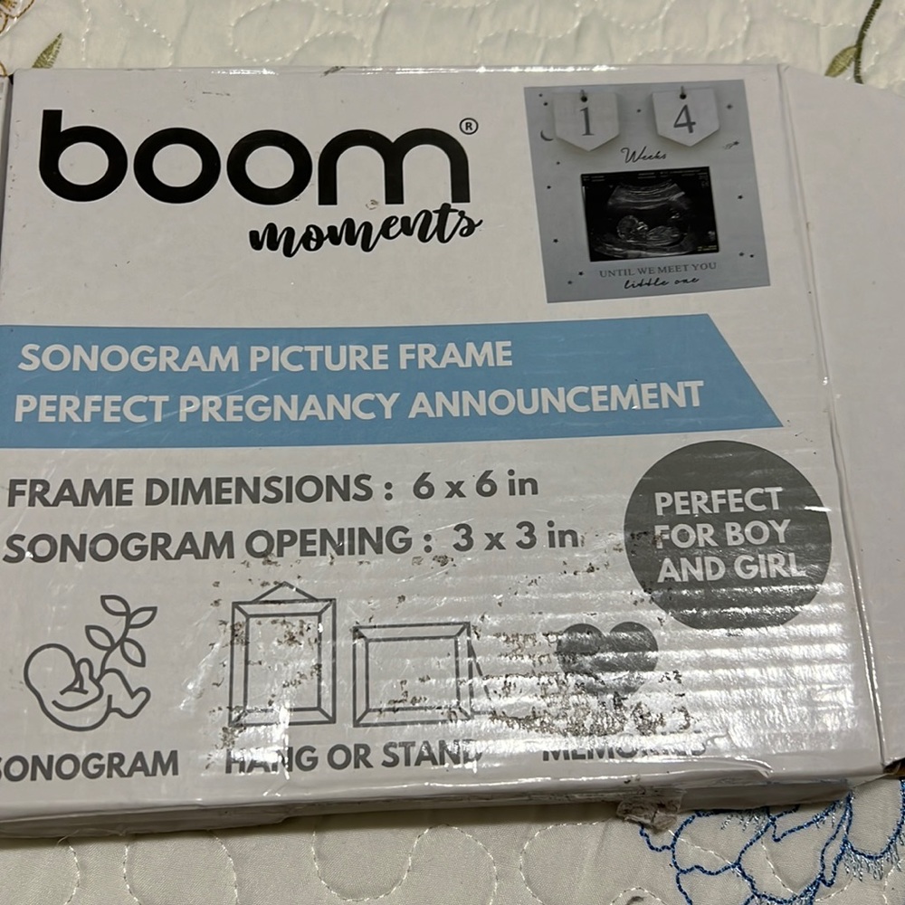 Sonogram picture frame 6x6
